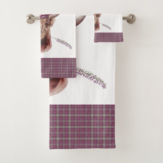 Pset Scottish Pattern Bad Handdoek (Insitu)