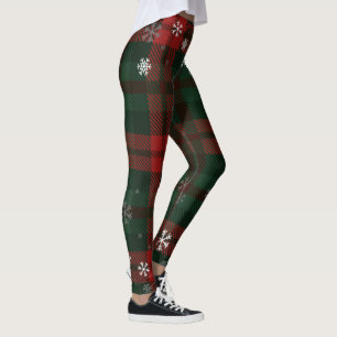 Pset Snowflakes Rustic Winter Kerstmis Leggings