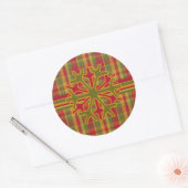 Pset & Stripes Snowflake Sticker Red Green Tan (Envelop)