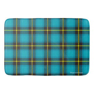 Pset Tartan Blue, Black Scottish Trendy Badmat