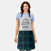 Pset Tartan Clan Blackwatch Checkered Kitchen Schort (Gedragen)