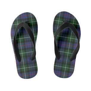 Pset Tartan Clan MacKenzie Paars Green Check Kinder Teenslippers