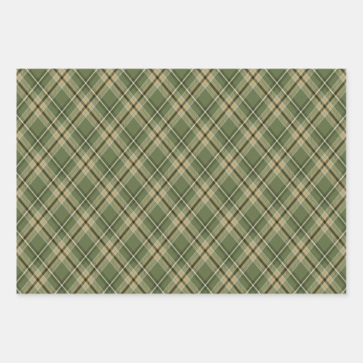 Pset Tartan Gift Wrap (set van 3) Inpakpapier Vel (Voorkant)