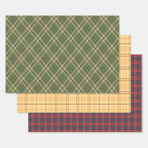 Pset Tartan Gift Wrap (set van 3)