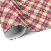 Pset Tartan Pattern Kerstmis Cadeaupapier (Rol Hoek)