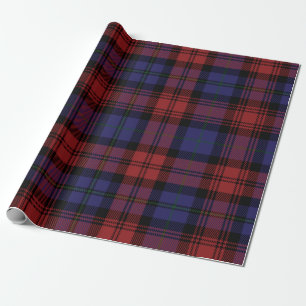 Pset Tartan Red Paars Holiday Rustisch Cadeaupapier