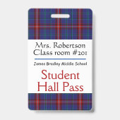 Pset Teachers Bathroom/Hall Pass Badge (Achterkant)