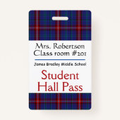 Pset Teachers Bathroom/Hall Pass Badge (Achterkant)