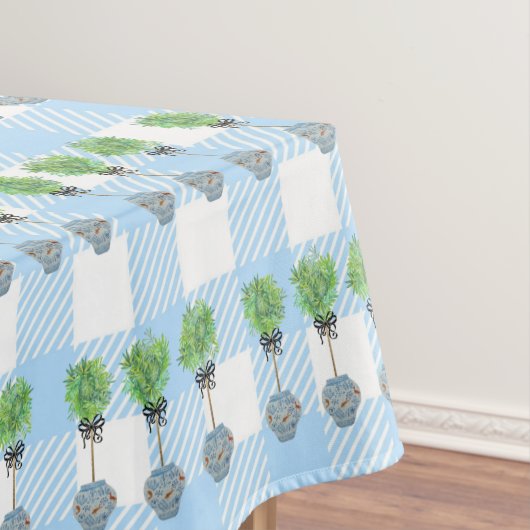 Pset Topiaries Blue en White Ginger Jar Tafelkleed (Voorbeeld)