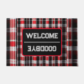 Pset Trendy Abstract Red Black Collectie Deurmat (Voorkant)