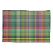 Pset Yellow Pink Green Tartan Kussensloop (Achterkant)