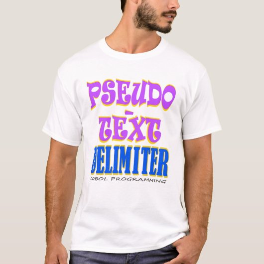 Pseudo-tekst afbakening in Cobol Programming T-shirt (Voorkant)