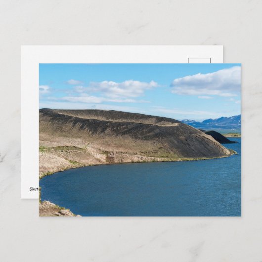 Pseudokraters in het meer Myvatn-IJsland Briefkaart (Voorkant / Achterkant)