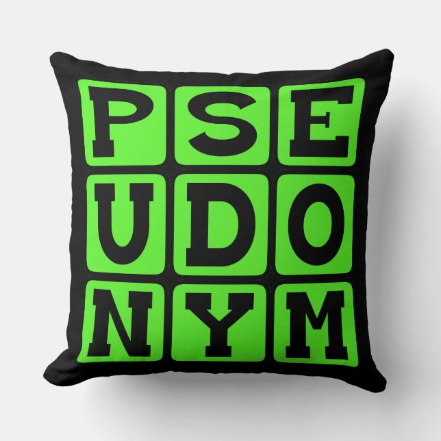 Pseudoniem, Alias Kussen (Voorkant)