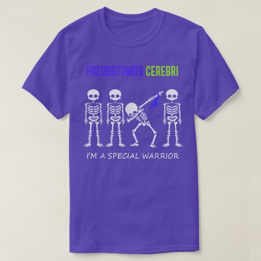 Pseudotumor Cerebri Shirt Dabbing Skeleton Special (Design voorkant)