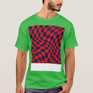 PSG vervormd geruit patroon TShirt