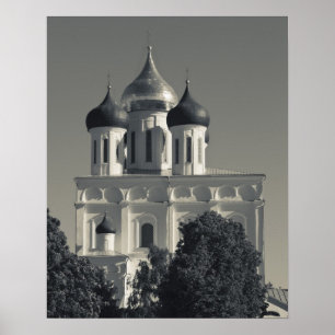 Pskov Kremlin en Troitsky Kathedraal Poster