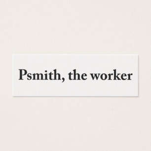 Psmith, de kaart van het Profiel van de Arbeider