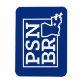 PSN BR Wit op Blue State Magnet Magneet (Verticaal)