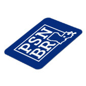 PSN BR Wit op Blue State Magnet Magneet (Linkerzijde)
