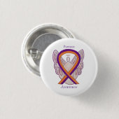 Psoriasis Awareness Ribbon Angel Custom Pin Button (Voorkant /achterkant)