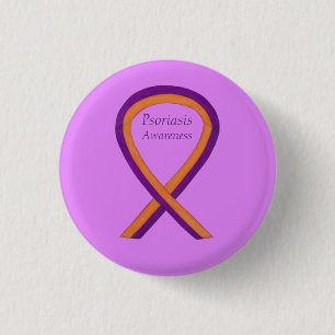 Psoriasis Awareness Ribbon Custom Art Pin Buttonne Ronde Button 3,2 Cm