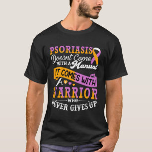 Psoriasis Awareness Warrior Ondersteuning Lavendel T-shirt