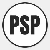 PSP - Sticker rond classique Palm Springs (Devant)