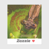 Psssst ! Happy Damselfly Photo Sticker (Feuille)