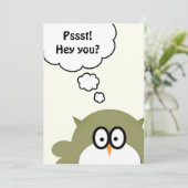 Pssst ! Hé vous ? Invitation de fête (Debout devant)