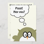 Pssst ! Hé vous ? Invitation de fête (Devant / Derrière)