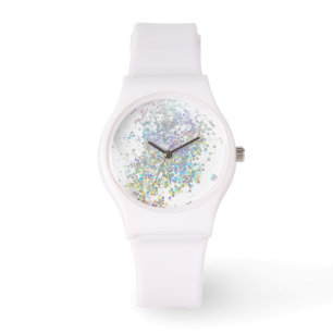 PSTEL SPLASH DOOR AANGEPASTE WITTE WATCH TE ONTWER HORLOGE