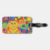 Psy-cat-delic bagagelabel 2 zijkanten (Achterkant horizontaal)