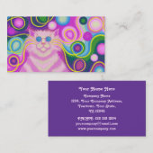 Psy-cat-delic carte de visite rose pourpre dos (Devant / Derrière)