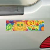Psy-cat-delic 'Groovy Cat'-bumpersticker Bumpersticker (Op auto)