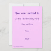 Psy-cat-delic Pink invitation (Dos)