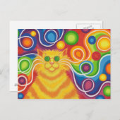 Psy-cat-delic postcard briefkaart (Voorkant / Achterkant)