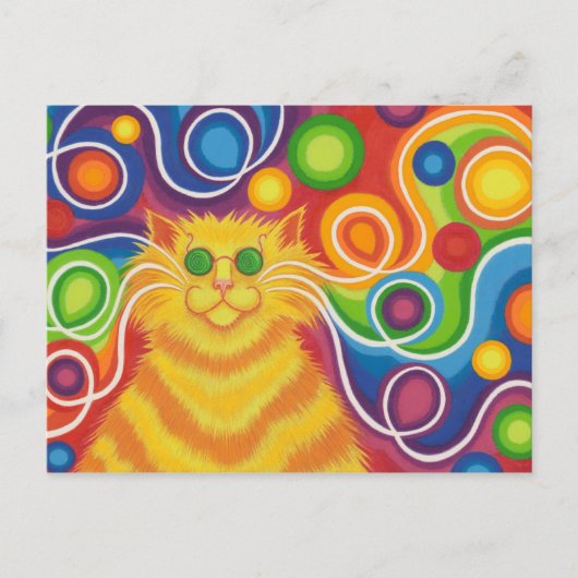 Psy-cat-delic postcard briefkaart (Voorkant)