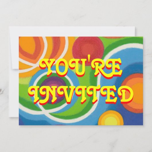 Psy-cat-delic 'You're Uitnodiging'-uitnodiging Kaart (Voorkant)