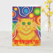 Psy-kat-Delic hip verjaardags" kaart van de "Neef" (Gele Bloem)