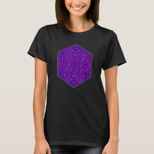 Psy Trance Goa Yoga Mandala Geometrie Patroon Fest T-shirt