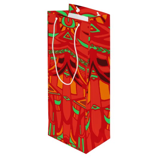 Psy wings large gift bag wijn cadeautas (Achterkant Gekanteld)