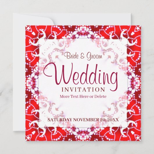 PsyBatik & Lace Uitnodiging (Voorkant)