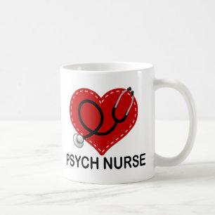 Psych Neurse Heart Stethoscoop Koffiemok
