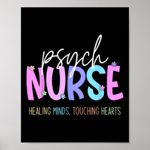 Psych Nurse Healing Minds Aanraken Harten Psychiat Poster