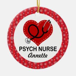 Psych Nurse kerstcadeau-versiering Keramisch Ornament