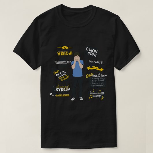 Psych - Shawn Spencer Quotes T-shirt (Design voorkant)
