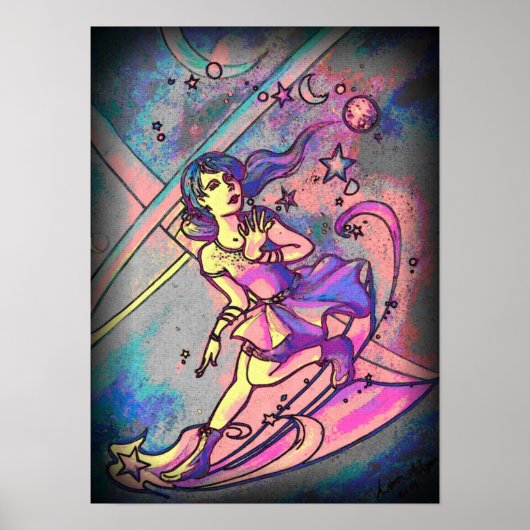 Psychadelic Shooting Star Poster (Voorkant)