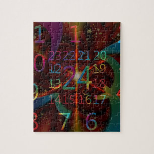 Psychadelische nummerpatronen, mesmerizing design legpuzzel