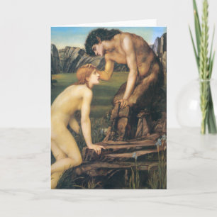 Psyche en Pan door Edward Burne-Jones Kaart